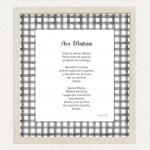 Oración Ave María - negro