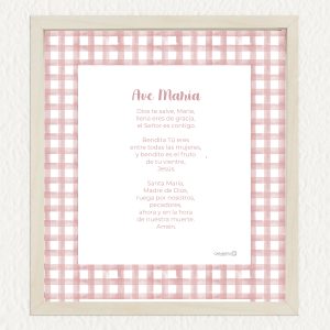 Oración Ave María - rosa