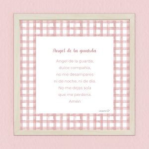 Oración Ángel de la guarda - rosa