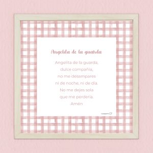 Oración Angelita de la guarda - rosa