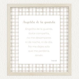 Oración Angelita de la guarda - beige