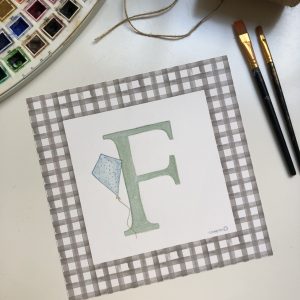 Inicial F gris (outlet)