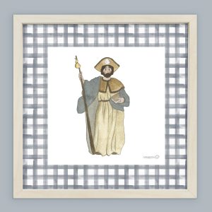 Lámina apóstol Santiago - celeste