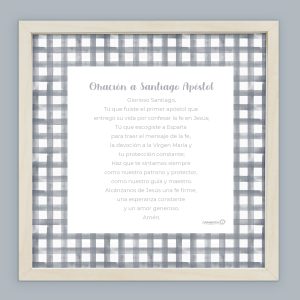 Lámina oración Santiago - celeste